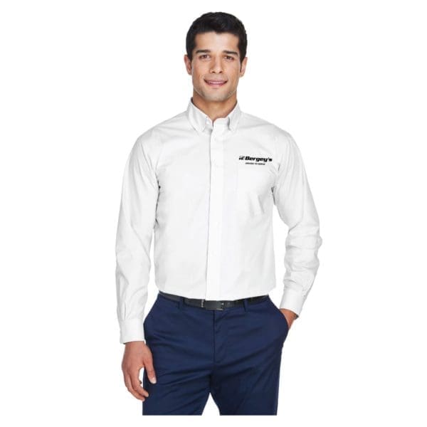 Devon & Jones Crown Woven Dress Shirt - White