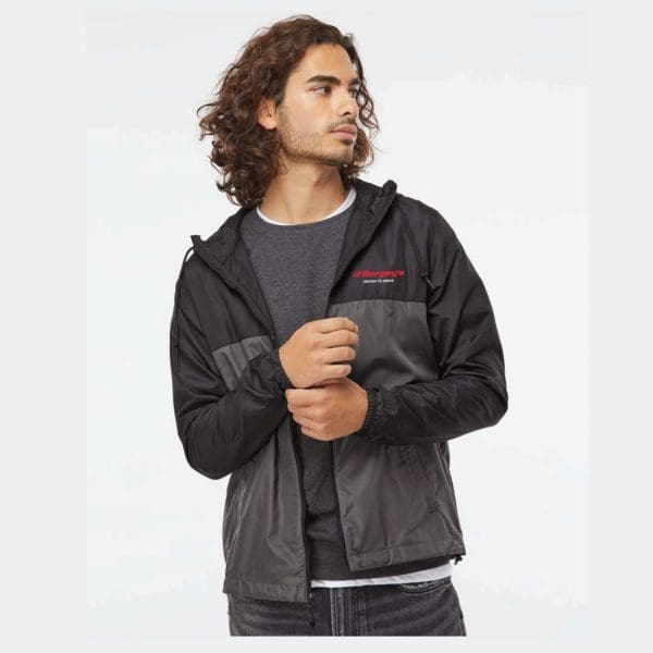 Independent Trading Co. Lightweight Windbreaker Jacket - Medium Grey
