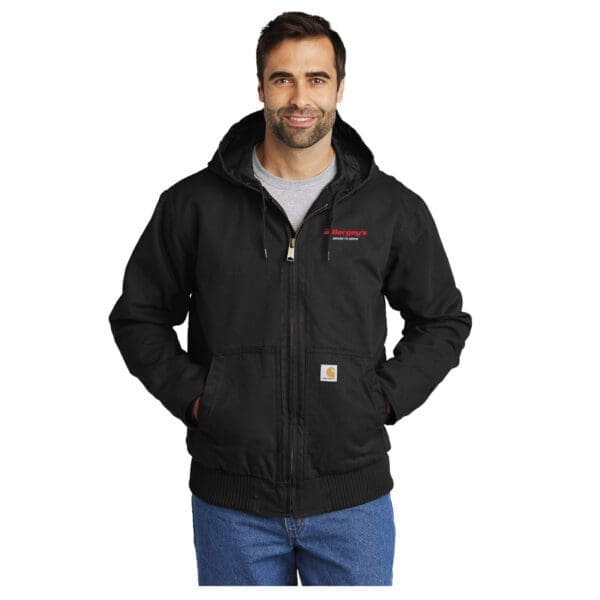 Carhartt Washed Duck Active Jacket - Black, 4XL