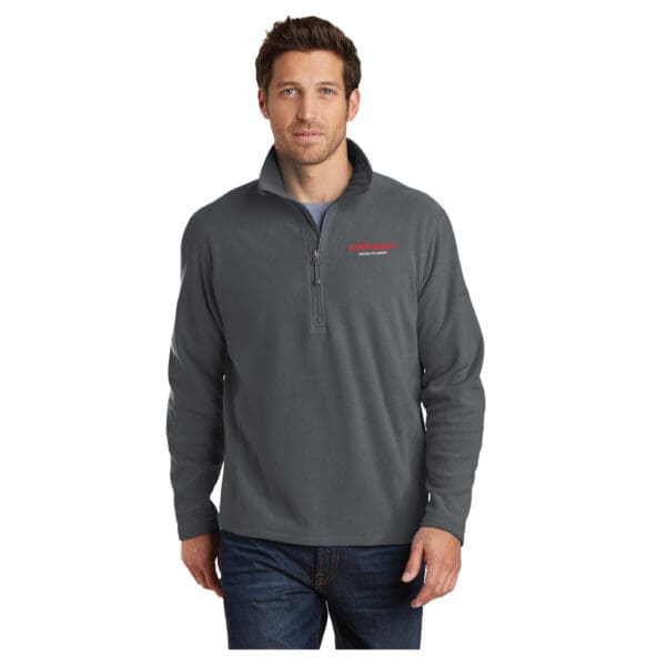 Eddie Bauer 1/2-Zip Microfleece Jacket - Medium Grey