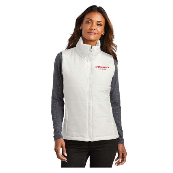 Port Authority Ladies Puffer Vest - White