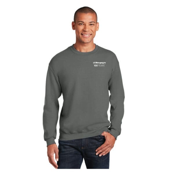 Gildan Adult Heavy Blend Fleece Unisex Crew - 100 Years - Dark Grey