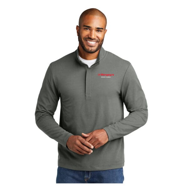 Port Authority Fairway Stretch 1/4-Zip Jacket - Medium Grey, XL