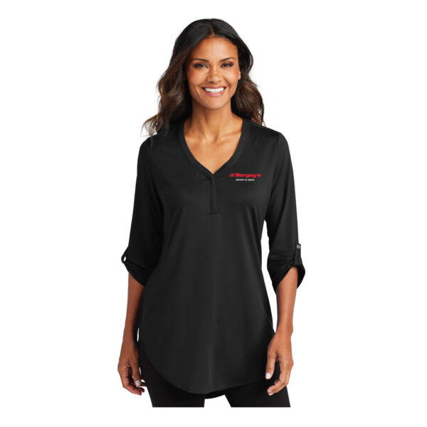 Port Authority Ladies City Stretch 3/4-Sleeve Tunic - Black, L
