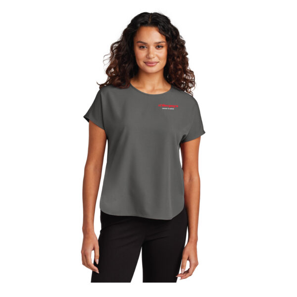 Mercer+Mettle Women's Stretch Crepe Crew - Dark Grey, 4XL