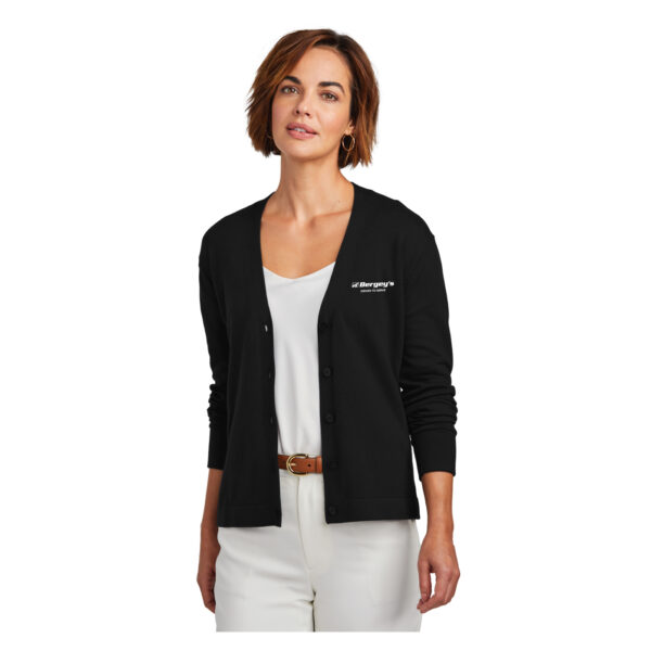 Brooks Brothers Women’s Cotton Stretch Cardigan Sweater - Black, 2XL