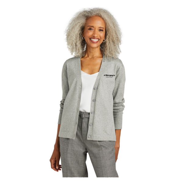 Brooks Brothers Women’s Cotton Stretch Cardigan Sweater - Light Grey, S