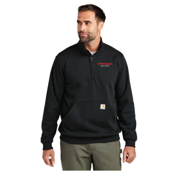 Carhartt Midweight 1/4-Zip Mock Neck Sweatshirt - Black, XL